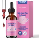 JoySpring immundråbe - Kids immunforsvar flydende supplement (2 fl oz) - Echinacea, Elderberry, Oregon Grape Root, Orange Peel, Vitamin A, B6, C - Natural Support System til børn og voksne