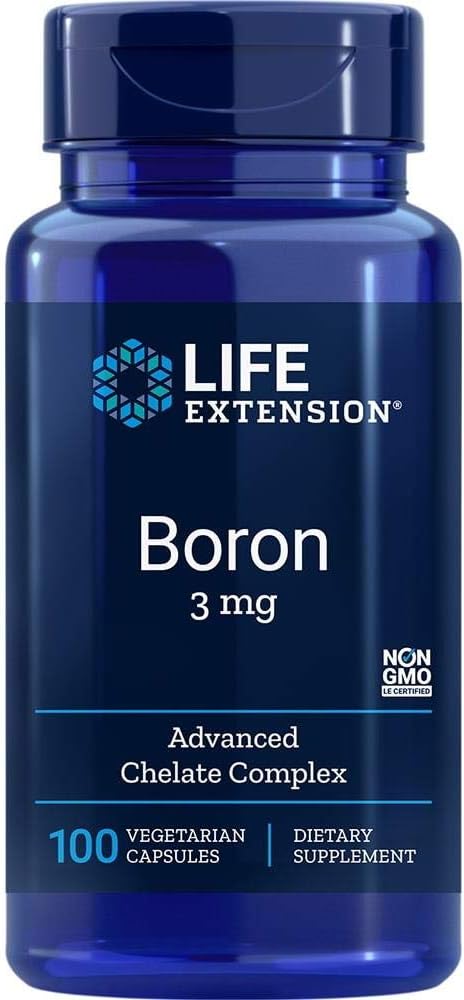 Life Extension DHEA 25mg and Boron 3mg - Supplements for Hormone Balance, Bone Health, Immune & Nervous System Support