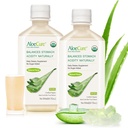 AloeCure USDA Organic Aloe Vera Juice Made within 12 timer af Høsten - Pure Aloe Juice Natural fordøjelsestillæg til støtte fordøjelse, immunsystem og balanceret mave syre, 2 x 500 ml flasker