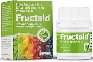 Enzyme Supplement - 45 Capsules, so That You can Enjoy Fruits, Fruit Juices, Soft Drinks, and Sweets Again, Dietary Supplement, Gluten-Free, Lactose-Free