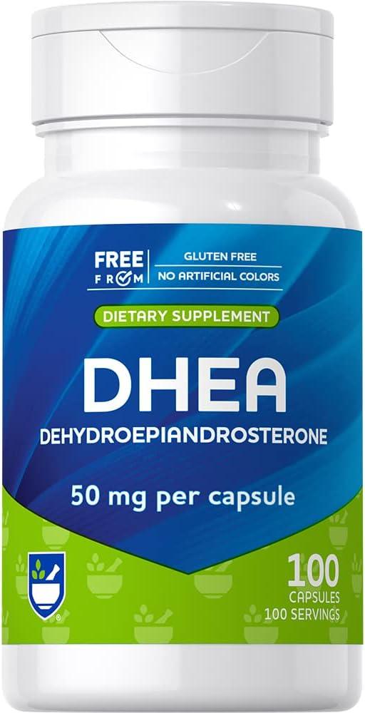 Rite Aid DHEA kapsler 50mg, 100 Count, for Hormone Balance, Immunum & Kardiovaskulær Sundhed og Anti- Aging, fremmer sund mad & velvære