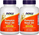 Now Foods Pumpkin Seed Oil 1000mg Soft- gels, 200- Count (100X2)