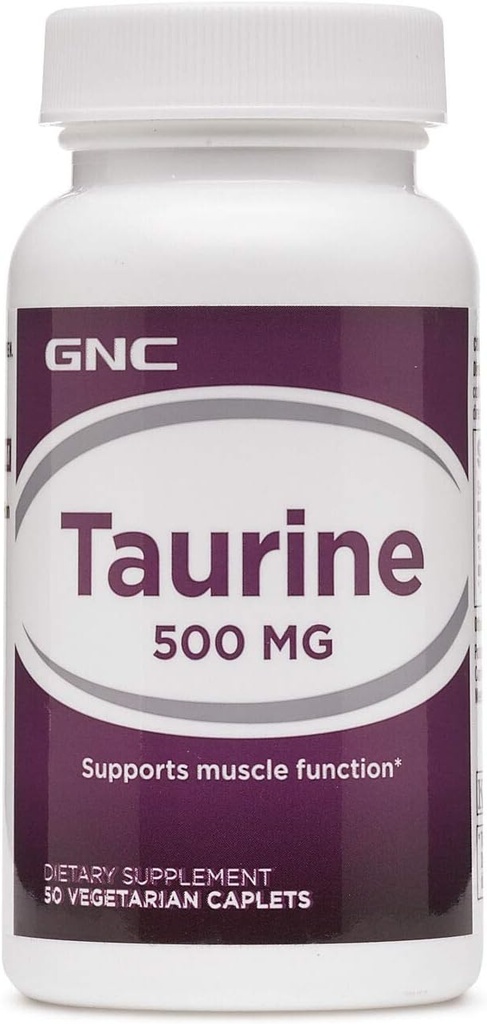 GNC Taurine 500mg, 50 kapsler, understøtter muskelfunktion