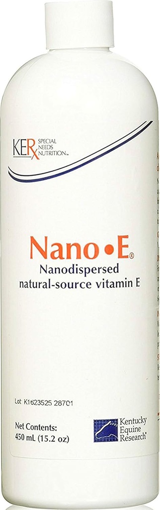 Kentucky Equine Research Nano -E: Naturlig kilde Vitamin E Antioxidant til heste, 450 ml