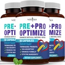 Pro Optimer Probiotika til kvinder, Menopause, 70 Millioner CFU, fordøjelsessygdomme - Støtte til bloating, Hot Flashs, fælles støtte, nat sweats - Gut Health & Metabolisme - Dong Quai (180 (Pack of 3))