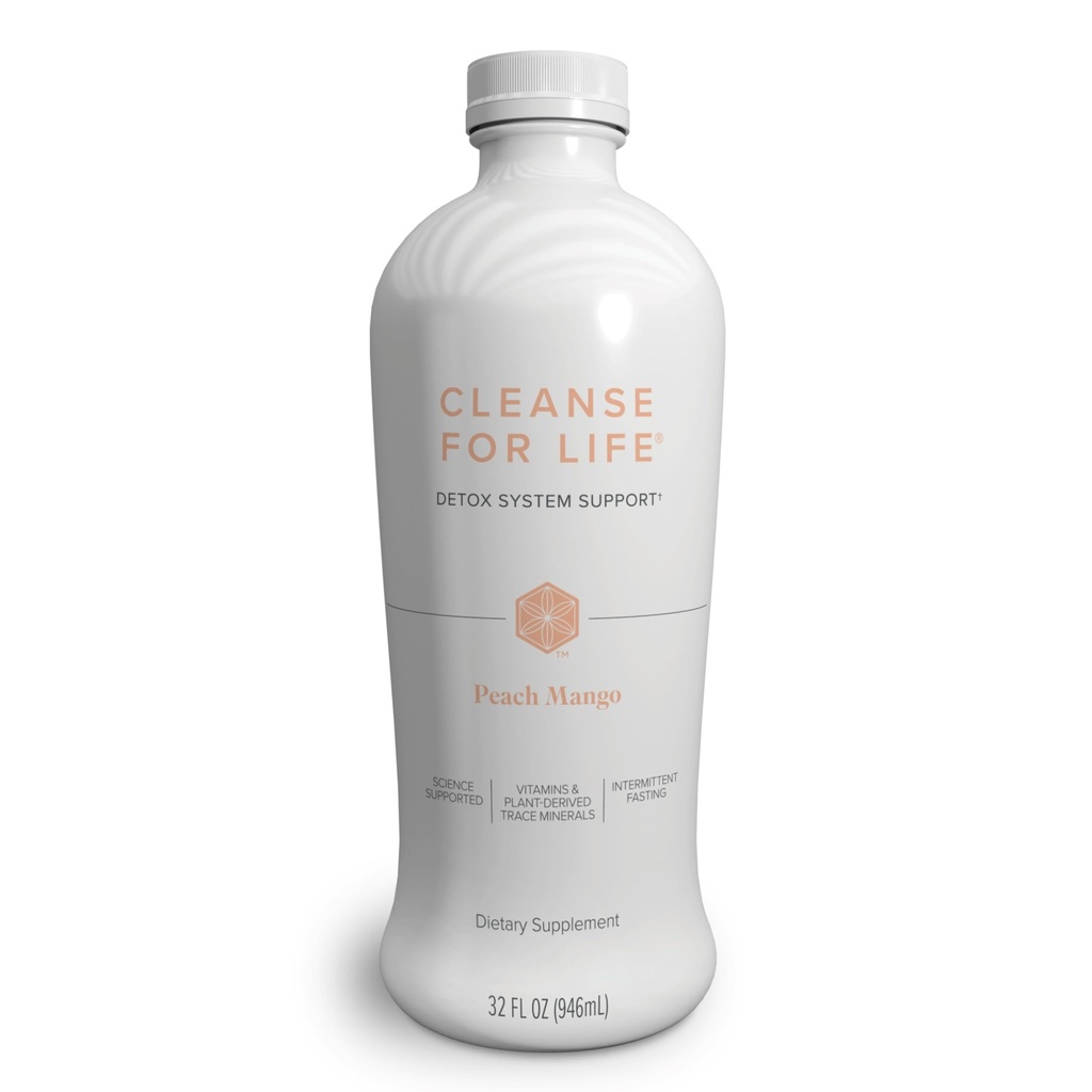 Isagenix Cleanse for Life - Detox System Support with Vitaminer & Minerals - Support Sund Metabolisme med Antioxidant Supplement - Gluten & Soy Free Cleanse Drink - Peach Mango, 32 Oz