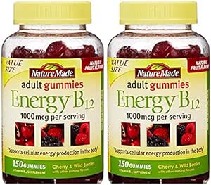 Nature Made Energy B12 Voksen Gummies 1000 mcg per Serving 150 Ct (pakke med 2)