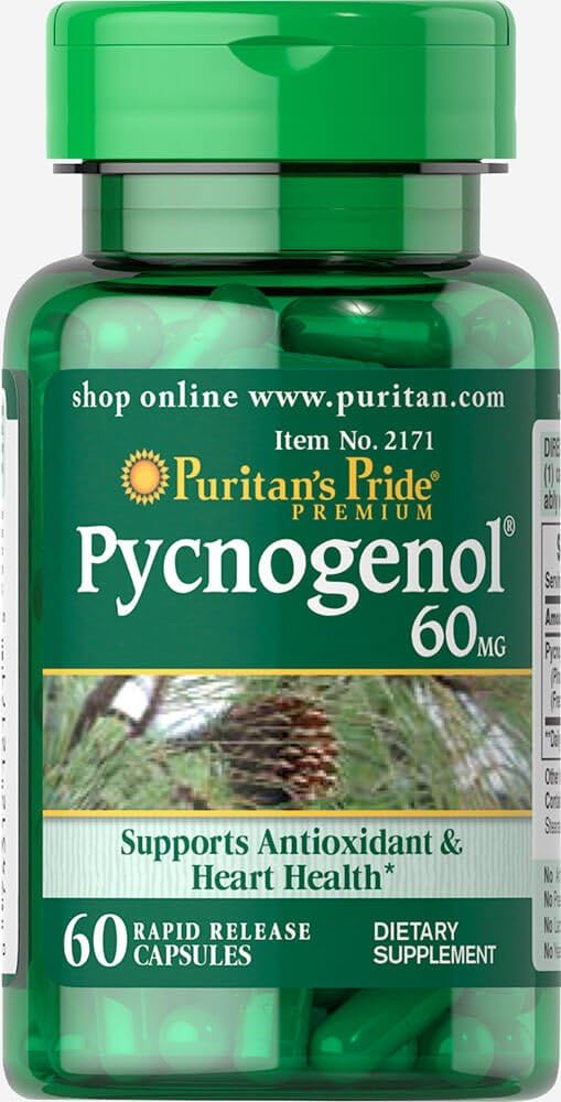 Puritans Pride Pycnogenol 60 mg- 60 Kapsler