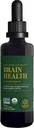 Global Healing Center Brain Health - USDA Organic Brain Supplements for Memory & Focus - Nootropics supplement til Combat Mental Fog, Avanceret Focus Factor for voksne ekstra styrke - 2 Fl Oz
