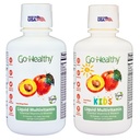 Go Sund Multivitamin til børn, Toddlers (1 flaske) og Multivitamin til kvinder, Mænd og Teens (1 flaske) Vegan, Bundle