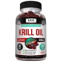 Kaya Naturals - Antarktis Krill Oil 500mg med Omega 3, EPA, DHA, Phospholipider & Astaxanthin Supplement - Brain & Health Vitamin - Anti Aging Supplement - 30 Count Softgels