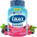 Colace afføring blødgøringsmiddel Gummies, blid Dependible Constipation Relief Magnesium Citrate Gummies, No.1 Doctor Recommended Afføringsmiddel Mærke, Berry Flavored 60ct
