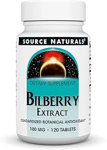 Source Naturals Bilberry Extract 50 mg Standardiseret botanisk antioxidant - 60 tabletter