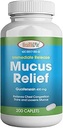 HealthLife ® Mucus Relief Guaifenesin Caplets 400 mg, Umiddelbar frigivelse (300 Greve) Hurtig fungerende Expectorant, Thin and Loosens Mucus, Relieves Chest Congestion, Hough, Cold and Flu