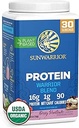 Sunwarrior Vegan Organic Protein Powder Plant-Based | BCAA Amino Acids Hemp Seed Soy Free Dairy Free Gluten Free Synthetic Free Non-GMO | Berry 30 Servings | Warrior Blend