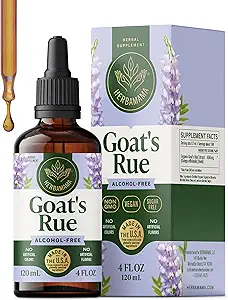 HERBAMAMA Goat 's Rue Tincture - Vegansk Amning Support med Galega Officinalis Extract - Amning Support Drops - Non- GMO, Alkohol & Sugar- Free Geat' s Rue Amning Supplement 28-Day Supply