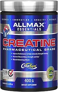 ALLMAX Nutrition - Creatin monohydrat, Mikroniseret Creatin pulver til styrke og muskel Inddrivelse, Gluten Free & hurtig Absorbing 400g