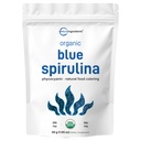 Organic Blue Spirulina Powder (Phycocyanin Extract), 30 Servering - Ingen Fishy Duft, 100% Vegan Protein fra Blue- Green Algae, Naturlig selvlysende fødevarer farve til smoothies, Bagning, Drinks & Madlavning