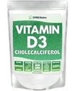XPRS Nutra Vitamin D3 Pulver (Cholecalciferol) - Uden smag VIT D for knogler og immunitet - Vitamin D3 Pulver til muskelfunktion - D-vitamin Kosttilskud (8 Ounce)