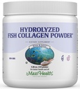 Maxi Health Collagen Peptider Powder - Type I Unflavored Marine Powder Collagen for kvinder & mænd - Wild-fanget protein supplement til joints, hud, hår & NailNails (5.46 oz)