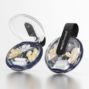 Lille pillekasse, Cute Pill Box til purse & Pocket, 4 Segment Aftagelig pillholder, Portable Travel Pill Organizer til vitaminer, Kosttilskud, Fiskeolier (sort)