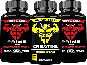 Prime Labs Prime Test (2- Pack) + Creatin- kapsler (120 ct)