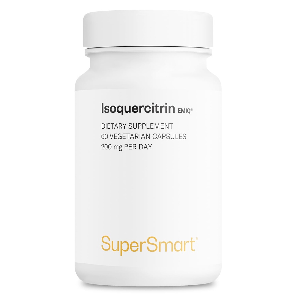 Supersmart - Alpha Glycosyl IsoQuercitrin 200mg per dag - Bioactive Quercetin EMIQ - Flavonoid Supplement- 124; Non- GMO & Gluten Free - 60 vegetariske kapsler