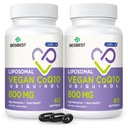 Liposomal Ubiquinol CoQ10 800 MG Softgel, High Absorption CoQ10 Ubiquinol Supplement, Active Coenzym Q10 800mg, Kraftfuld antioxidant til hjerte & hjerne funktion, energiproduktion, 120 Vegan Softels