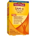 Nature Made SAM- e 200 mg Komplet, Kosttilskud til Mood Support, 60 tabletter, 30 dages forsyning