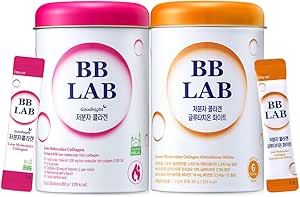 BB LAB [Secret Glow Skin Set] Good Night Collagen, Glutathione White Collagen, Powder Stick Koreansk Marine Collagen, Fish Collagen, Vitamin C, Glutathion, Fast Absorption, Fruit Flavored