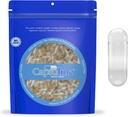 Capsulin Størrelse 0 Gelatine Tomme kapsler, 50000 Tomme Gel Pill kapsler, selv Pure Bovine Pill Kapsler Fyldning, Tomme Caps, Kosher, Gluten Free og Non- GMO Certified, Clear