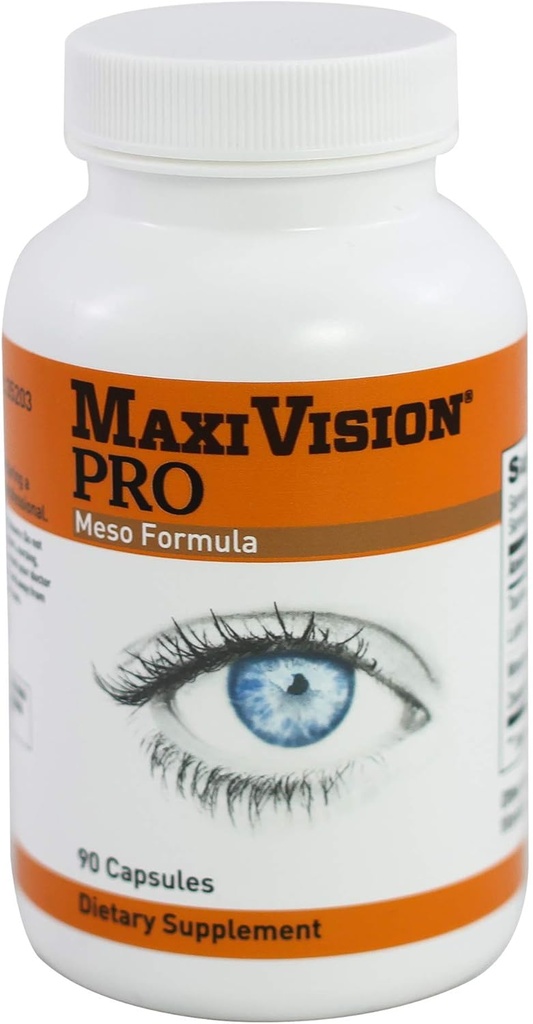 MaxiVision ® PRO Meso Formel - Mesozeaxanthin - Lutein - Zeaxanthin - 90 Kapsler, 1 flaske