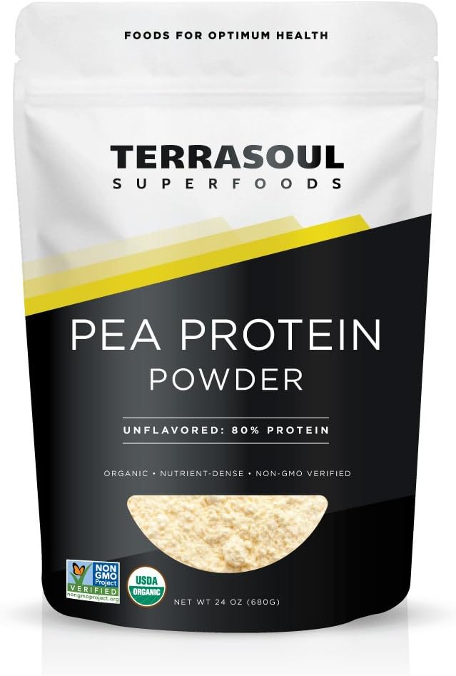 Terrasoul Superfoods Organic Pea Protein (Unflavored, Glat Texture), 1,5 pund