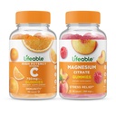 Lifeable Vitamin C 750mg + Magnesium 85mg, Gummies Bundle - Great Tasting, Vitamin Supplement, Gluten fri, GMO fri, Chewable Gummy