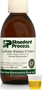 Standard Process Calamari Omega-3 Væske - tillæg for hjerte & hjerne sundhedsstøtte - Aids Hud Sundhed - Gluten- Gratis, Non- Dairy & Non- Grain - 6.8 oz
