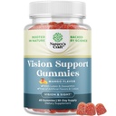 Vision Support Gummies for voksne - Lutein og Zeaxanthin Kosttilskud til øje sundhed - Potent Lutein Eye Vitamin til blå lysbeskyttelse Tørhed Strain Support & Visual Sharpness - 60 Greve
