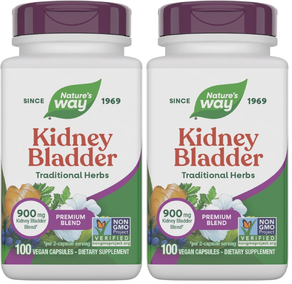 Nature 's Way Nyre Blogen, Traditional Herbs Supplement, 900mg Per Serving, 100 Veganske kapsler (pakke med 2)