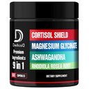 DEDICAD 9in1 Cortisol Shield - Magnesium Glycinate & Ashwagandha with Rhodiola, Phosphatidylserine, Passion Flower, L-Theanine, Apigenin, Licorice, Magnolia - Rest Well & Mood Balance - 60 Count