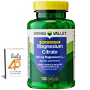 Spring Valley Magnesium Citrate | Citrato de Magnesio 1000mg Capsules | Best Magnesium Supplement for Women | Magnesium Pill | 100 mg, 100 Capsules Bundle with Lual's 45 Diabetes Decoded