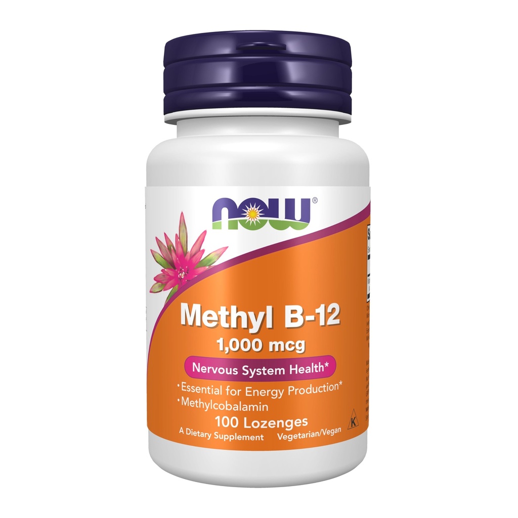 Now Supplements, Methyl B- 12 (Methylcobalamin) 1000 mcg, Nervesystemet Health *, 100 Lozenges