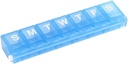 EZY DOSE Weekly (7-Day) Pill Case, Medicine Planner, Vitamin Organizer, Small Locking Compartments to Secure Prescription Medication and Prevent Accidental Spilling, Color May Vary, BPA Free