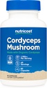 Nutricost Cordyceps Mushroom Capsules 1100mg, 45 Serv - CCOF Certified Made with Organic, Vegetar, Gluten Free, 550mg Per Capsule (90 Kapsler)