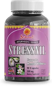 Sewanti Ayurvedic Strressnil Capsules - Herbal Afslapning Supplement- High Potency Extract Kapsler 500mg