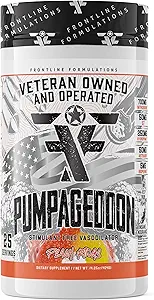 Pumpeddon, Non Stim Pre- Workout Powder, Eksplosive workouts, Insane Endurance, Hud Splitting Pumper, Veterinan Ejet og opereret, Packaging May Vary (25 Serveringer, Peach Rings)