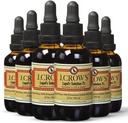 J.CROW 'S ® Lugol' s opløsning af jod 2% 2 oz (6 flasker) - Premium Jod & Kalium Jodide Liquid, Gluten &, Alkohol- Free Natural Brun Extract, Ingen Udåndinger