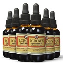J.CROW 'S ® Lugol' s opløsning af jod 2% 2 oz (6 flasker) - Premium Jod & Kalium Jodide Liquid, Gluten &, Alkohol- Free Natural Brun Extract, Ingen Udåndinger