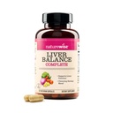 NatureWise leverbalance Detox Supplement - Triple reparation Formel med mælk tidsel, Mælkebøtte, gurkemeje, Artiskoke, Reishi Mushroom & Kudzu, Vegan - 60 kapsler [30-Day Supply]