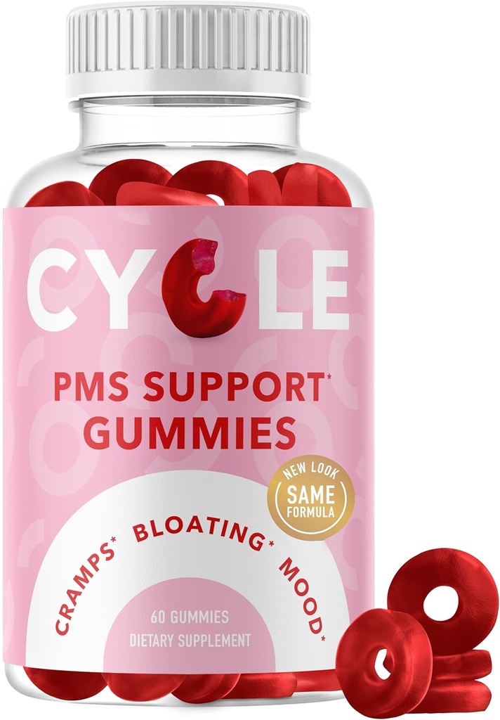 PMS Relief Gummies Buddy 124; Hormon Balance, Bloating, Hormonal Acne & Mood Swing Support Buddy 124; Periode Support Vitamin til kvinder Buddy; Vegansk Gummy Supplement med Chasteberry Buddy 124; Dong Quai, Cranberry, & Vitamin B6