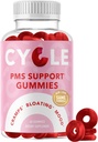 PMS Relief Gummies Buddy 124; Hormon Balance, Bloating, Hormonal Acne & Mood Swing Support Buddy 124; Periode Support Vitamin til kvinder Buddy; Vegansk Gummy Supplement med Chasteberry Buddy 124; Dong Quai, Cranberry, & Vitamin B6