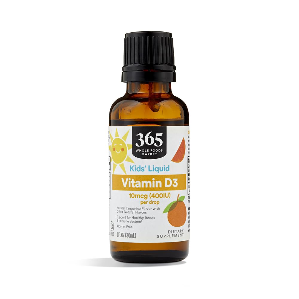 365 af Whole Foods Market, Vitamin D-3 Liquid 400Iu Tangerine Flavor, 1 Ounce